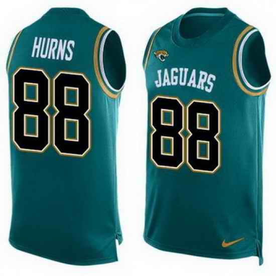 Nike Jaguars #88 Allen Hurns Teal Green Team Color Mens Stitched NFL Limited Tank Top Jersey